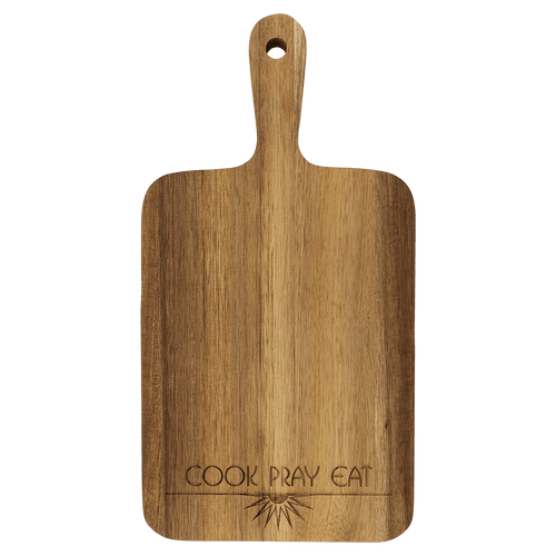 13 1/2" x 7" Acacia Paddle Shaped Cutting Board