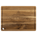 13 3/4" x 9 3/4" Acacia Cutting Board with Drip Ring and Corner Hole