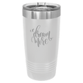 Polar Camel 20 oz. White Ringneck Tumbler with Slider Lid