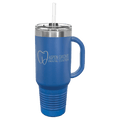 Polar Camel 40 oz. Royal Blue Travel Mug with Snap Lid & Straw