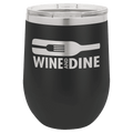 Polar Camel 12 oz. Black Stemless Wine Tumbler with Standard Lid