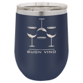 Polar Camel 12 oz. Navy Blue Stemless Wine Tumbler with Standard Lid